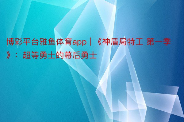 博彩平台雅鱼体育app | 《神盾局特工 第一季》：超等勇士的幕后勇士